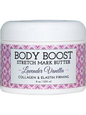 Lavender Vanilla Stretch Mark Butter 8 oz - Nourishing & Safe for Pregnancy